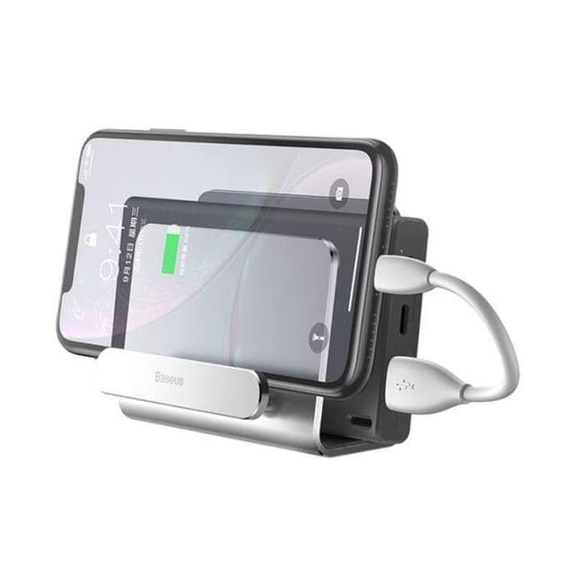 حامل هاتف معلق على الحائط Baseus wall-mounted metal holder – فضي