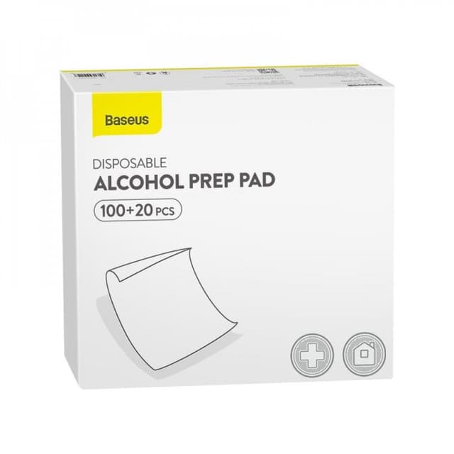 مناديل تعقيم Baseus Disposable Alcohol Prep Pad – 120 منديل
