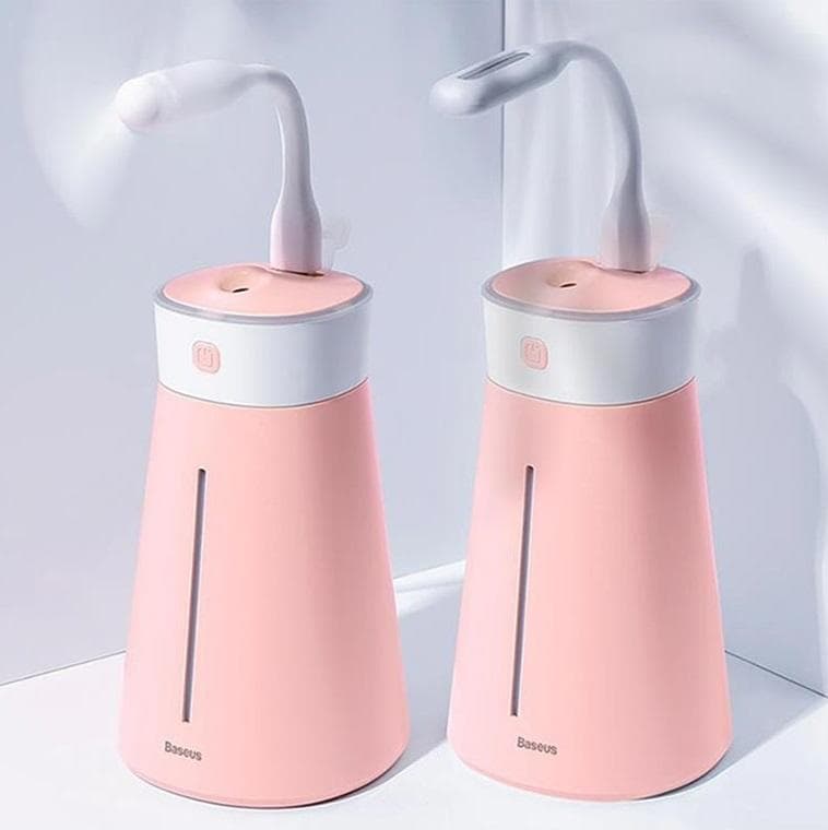 baseus slim waist humidifier with accessories pink