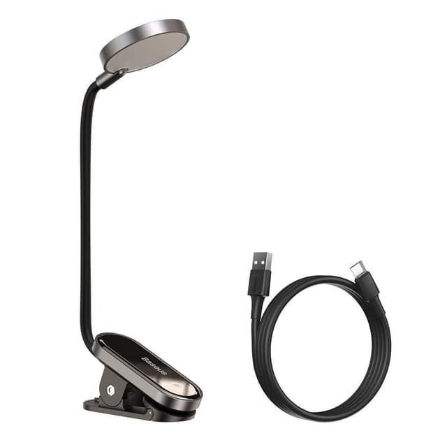 لمبة مكتب محمولة Baseus Comfort Reading Mini Clip Lamp– رمادي غامق