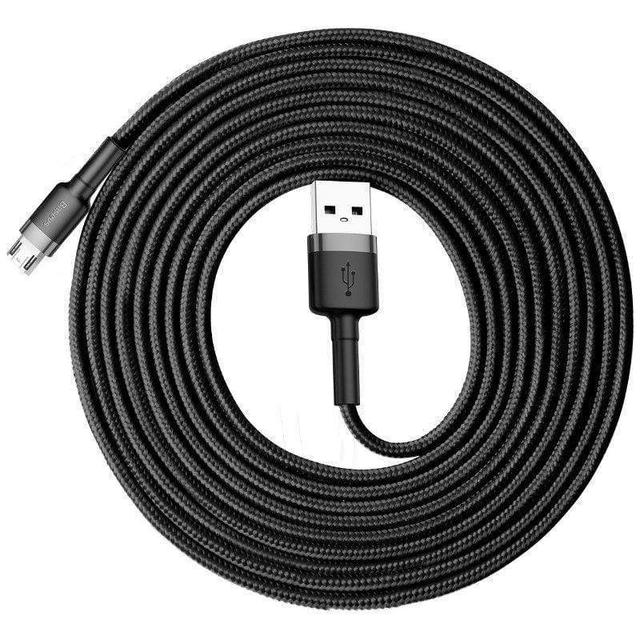 baseus cafule cable usb for micro 2a 3m gray black - SW1hZ2U6NzY1MzU=