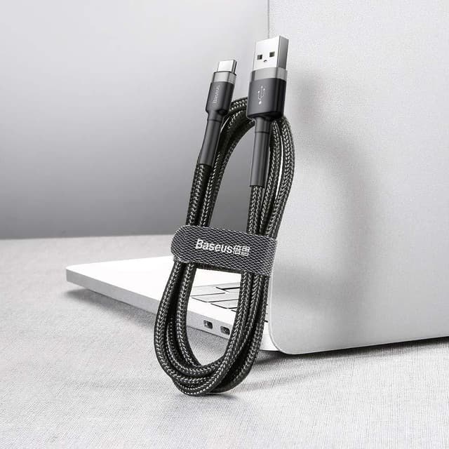 baseus cafule cable usb for type c 3a 1m gray black
