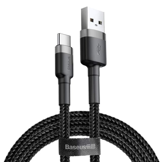 baseus cafule cable usb for type c 3a 1m gray black