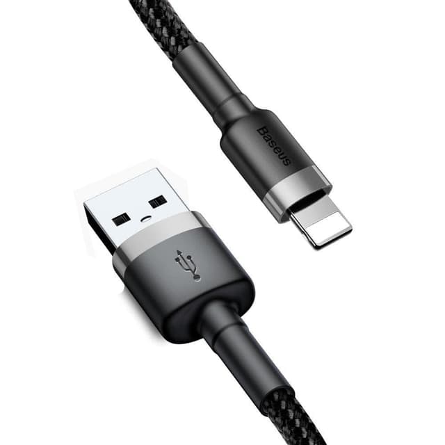 baseus cafule cable usb for lightning 1 5a 2m gray black