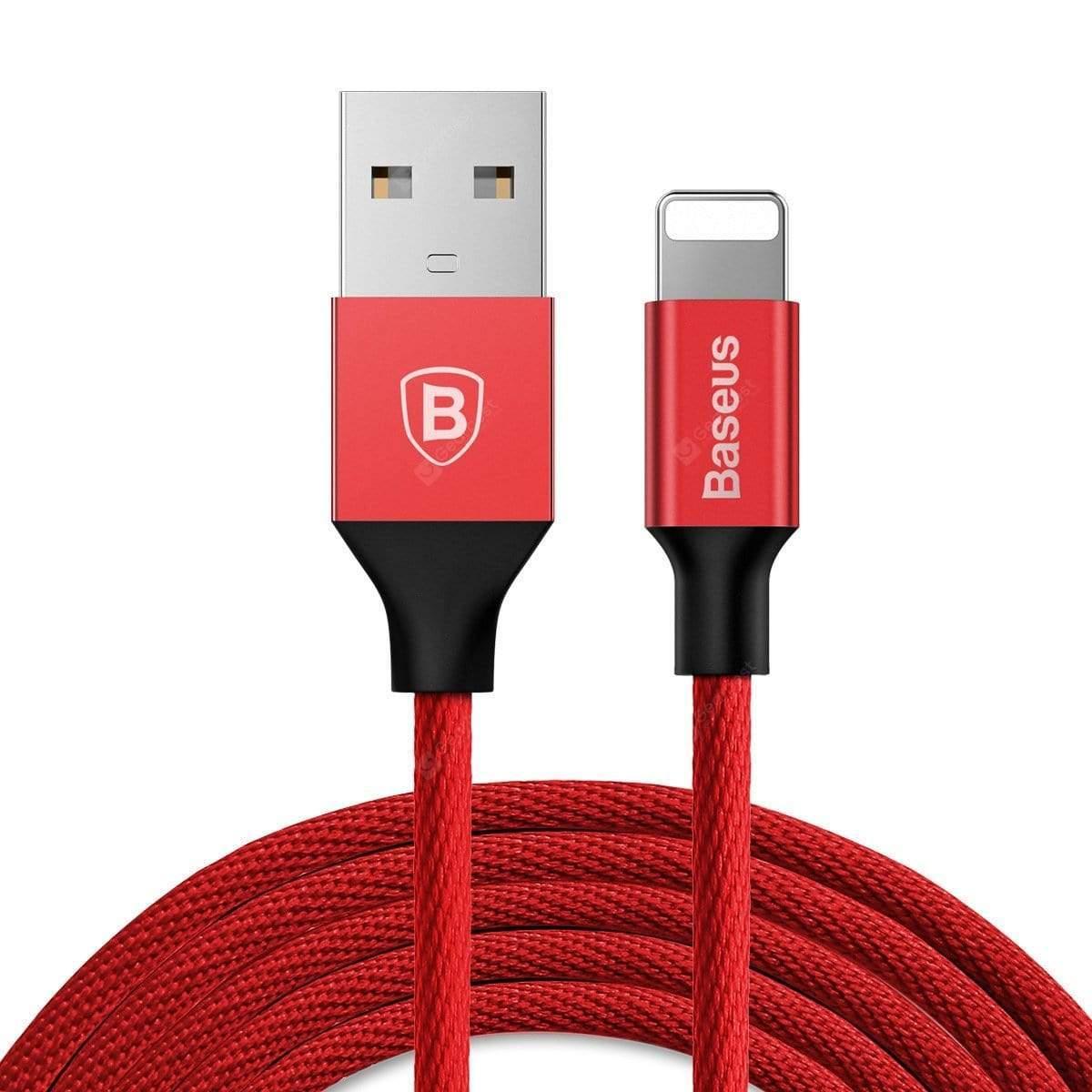 كابل Baseus Yiven Cable For Apple ١.٨ متر -  أحمر