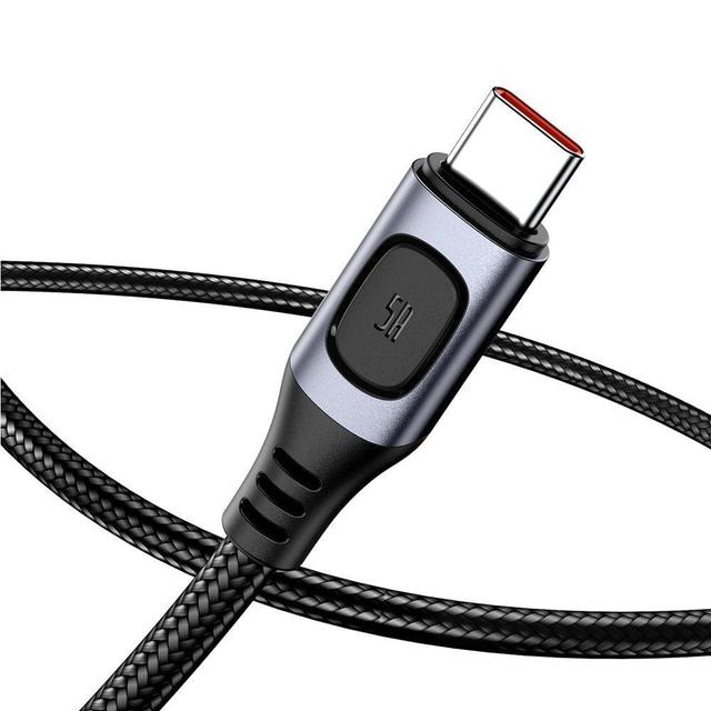 baseus flash multiple fast charge protocols convertible fast charging cable usb for type c 5a 2m gray - SW1hZ2U6NzU4OTY=