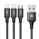 baseus data faction 3 in 1 cable usb for m l t 3 5a 1 2m black - SW1hZ2U6NzYxODk=