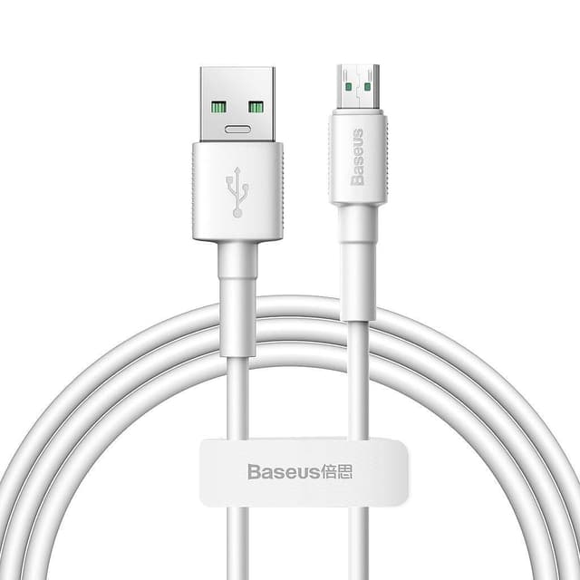 baseus mini white cable usb for micro 2 4a 1m white