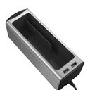 baseus deluxe metal armrest console organizerdual usb power supplysilver - SW1hZ2U6NzUwNTk=