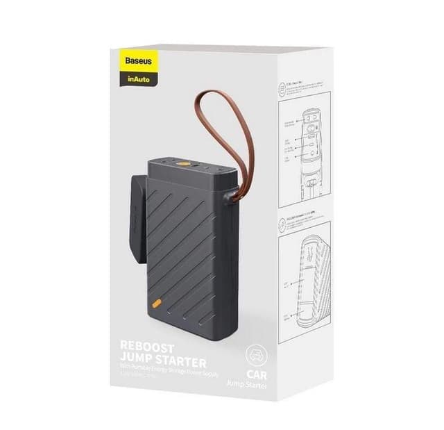 Baseus Reboost Jump Starter With Portable Energy Storage Power Supply 220v 100wcn Eudark Gray