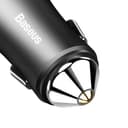 شاحن سيارة Baseus Golden Contactor Pro Dual Quick Charger Car Charger U+C 40W رمادي
