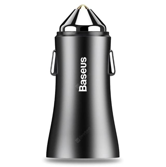 شاحن سيارة Baseus Golden Contactor Pro Dual Quick Charger Car Charger U+C 40W رمادي