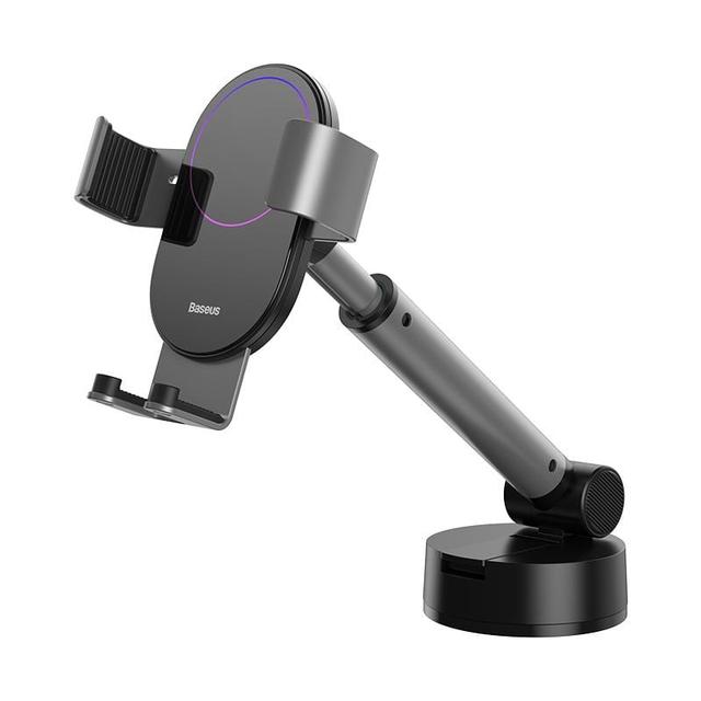 baseus simplism gravity car mount holder with suction base silver - SW1hZ2U6NzUzNTE=