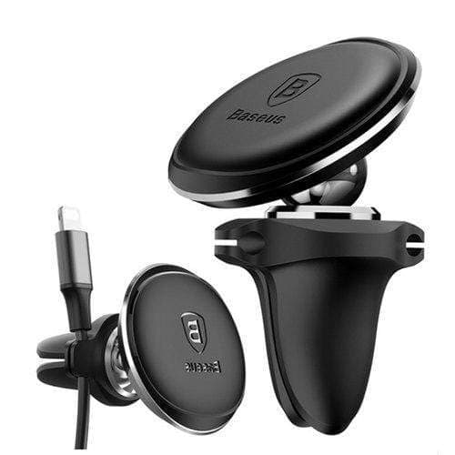 baseus magnetic air vent car mount holder with cable clip black