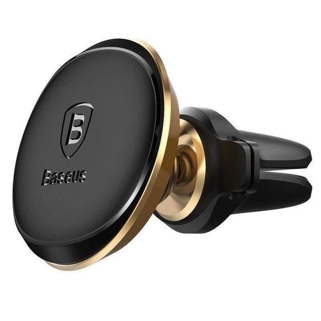 baseus magnetic air vent car mount holder with cable clip gold - SW1hZ2U6NzYxNTg=