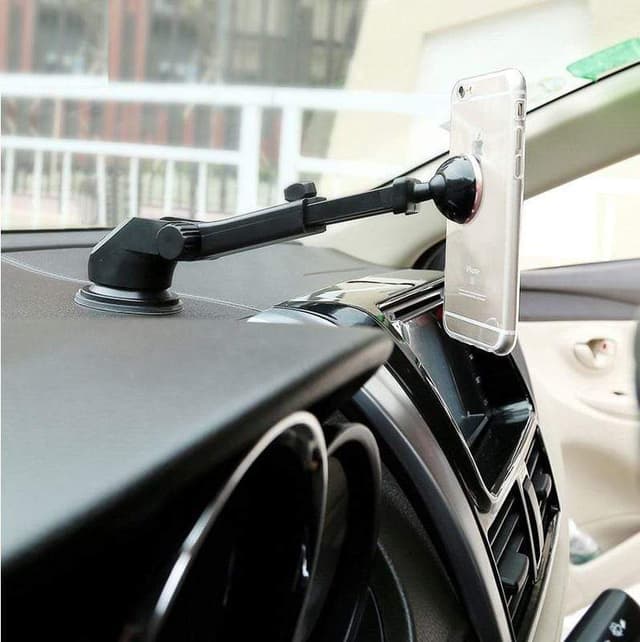 حامل هاتف للسيارة Baseus Solid Series Telescopic Magnetic Car Mount – فضي