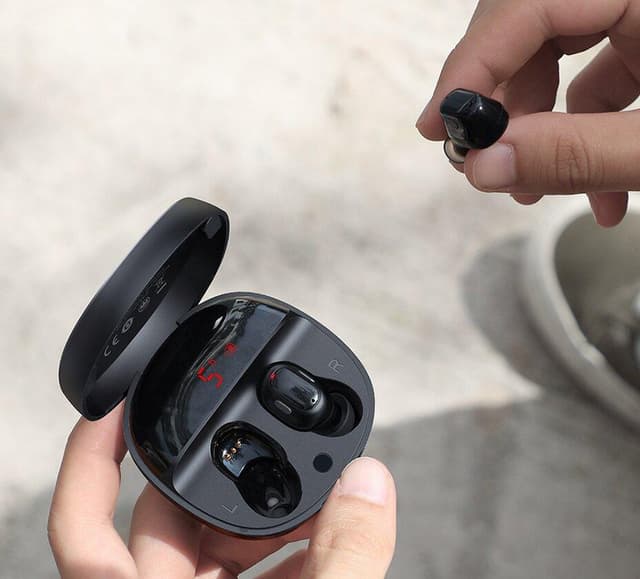 baseus encok true wireless earphones wm01 black