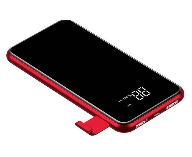 baseus full screen bracket wireless charge power bank 8000mah red - SW1hZ2U6NzQ5OTI=