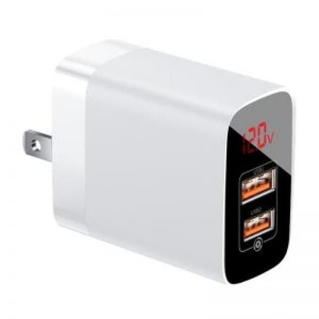 baseus mirror lake dual qc digital display quick charger a a uk white