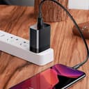 baseus mirror lake us pin dual quiock charge digital display 18w power