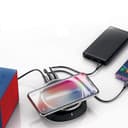 baseus 2 in 1 wireless charger 3 usb 3 4a wireless 10wblack