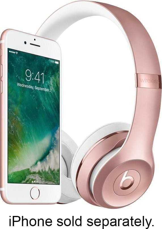 beats solo 3 wireless over ear headphone rose gold