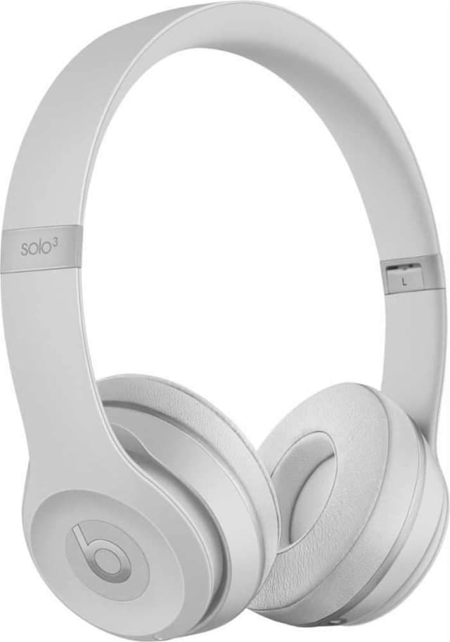 beats solo 3 wireless over ear headphone matte silver