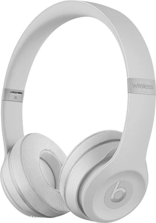 beats solo 3 wireless over ear headphone matte silver