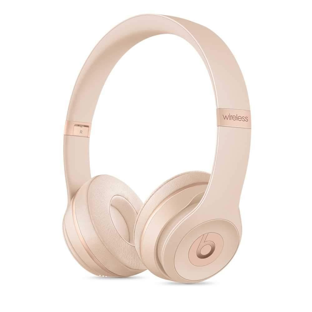 beats solo 3 wireless over ear headphone matte gold