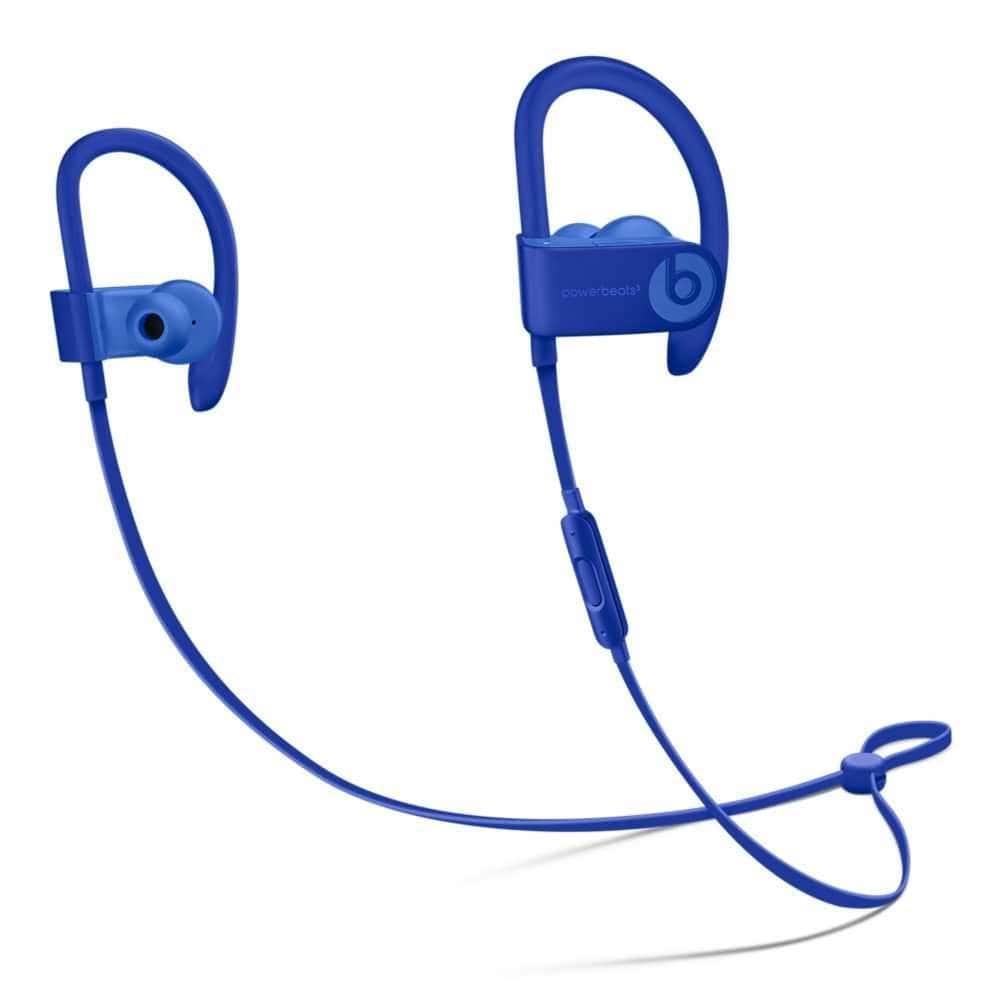 beats powerbeats 3 wireless in ear stereo headphones break blue