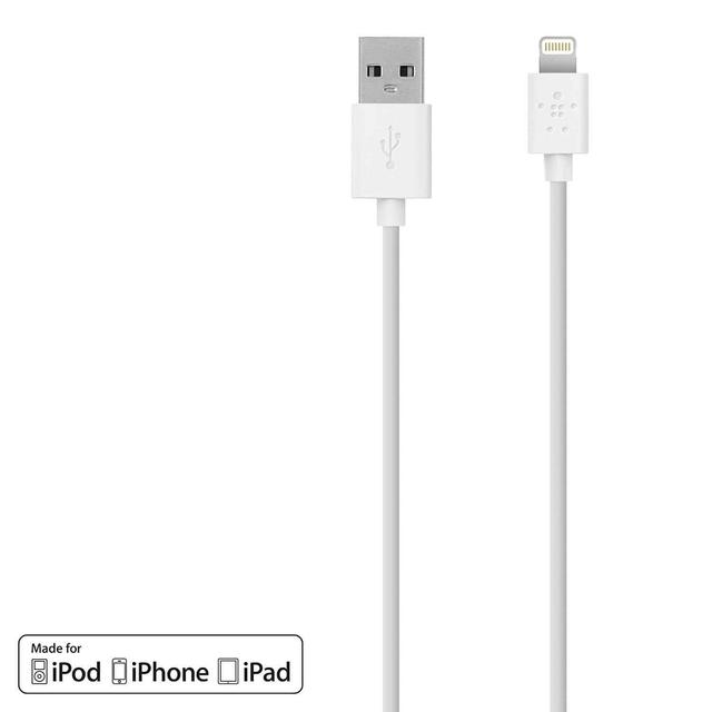 كيبل ايفون بيلكن Belkin Lightning to USB Cable White - SW1hZ2U6Mzc1ODU=