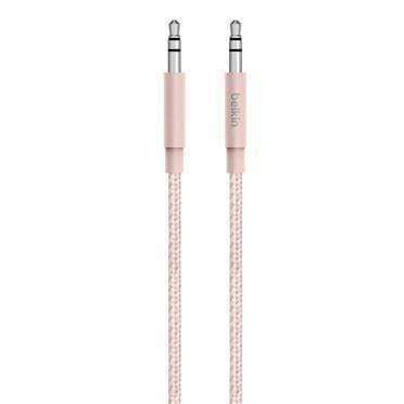 وصلة (كيبل) أواكس AUX لون ذهبي وردي BELKIN - MIXIT Metallic AUX Cable - Rose Gold