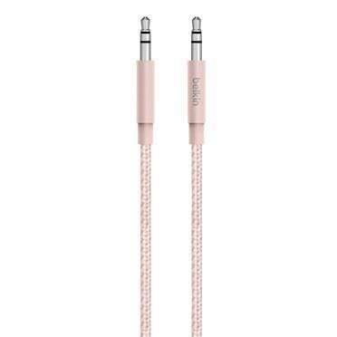 وصلة (كيبل) أواكس AUX لون ذهبي وردي BELKIN - MIXIT Metallic AUX Cable - Rose Gold - SW1hZ2U6MzE3OTQ=