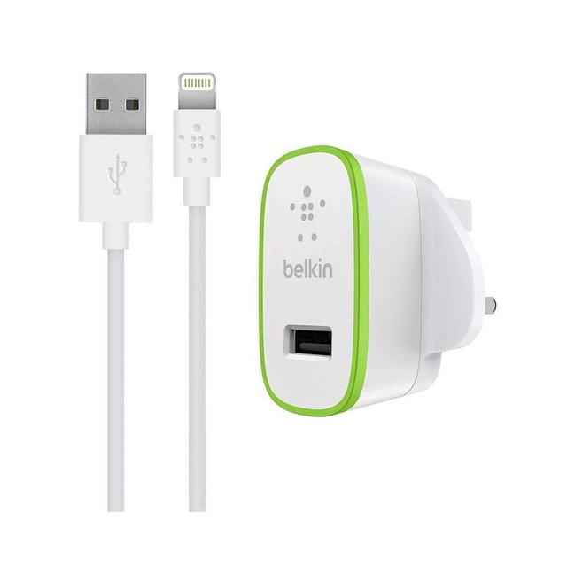 Belkin Boost Up Home Charger With Lightning Cable 12w 4ft - White - SW1hZ2U6NTA0NjY=