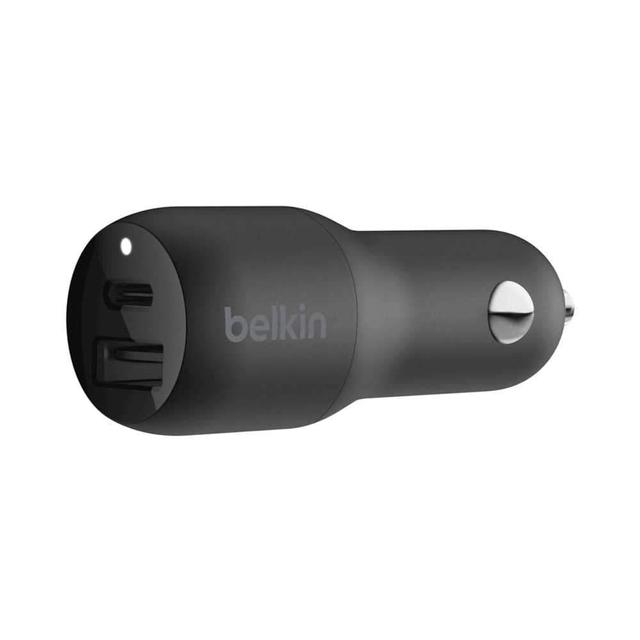 belkin pd dual car charger 30w usb c 18w usb a 12w black - SW1hZ2U6NTMxNzY=