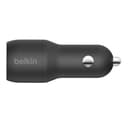 belkin boost charge dual usb a port car charger 24w black