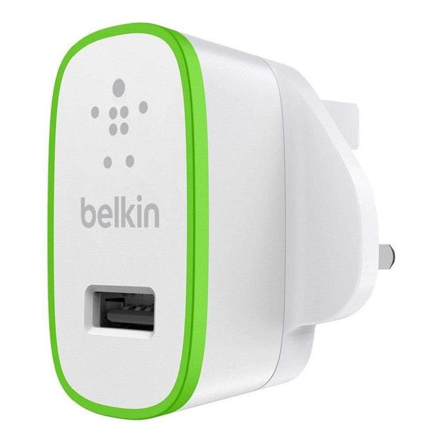 شاحن سريع مع منفذ Lightning وكابل USB-A أبيض Belkin - Ultra Ultra-fast Usb Mains Charger EU With Lightning Cable - SW1hZ2U6NTU4ODM=