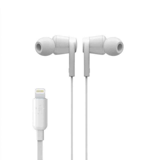 سماعات رأس ايفون بيلكن Belkin RockStar Headphones with Lightning Connector White - SW1hZ2U6NTA0NDA=