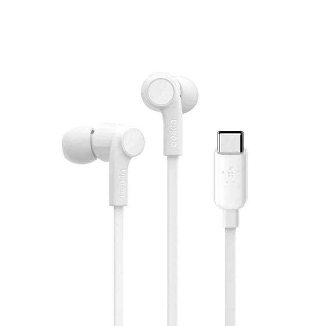 سماعات رأس ايفون بيلكن Belkin USB-C In-Ear Headphones White - SW1hZ2U6NTA0Njg=