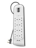 توصيلة كهربائية بلكن 2 متر و 8 مخارج Belkin surge plus protector with USB-C port 8 outputs