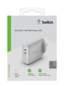شاحن حائط 68 واط Belkin BOOSTCHARGE Dual USB-C PD GAN Wall Charger - Powerful