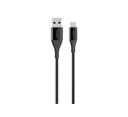 وصلة شاحن (كيبل شحن) بمنفذ USB-A إلى Lightning بطول 1.2 متر أسود BELKIN - Ironman Kevlar Enforced 1.2 m Lightning Cable Black - SW1hZ2U6MzU0NTc=