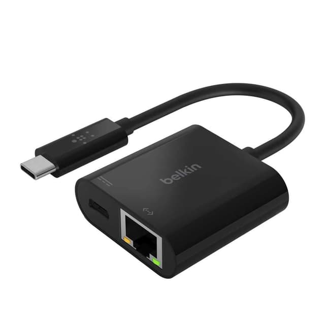 belkin usb c to gigabit ethernet 60w pd black