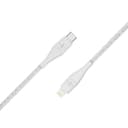 belkin boost up charge usb c cable with lightning connector strap made with duratek 1 2 m white