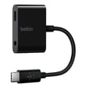belkin rockstara 3 5mm audio a usb c connector for charge adapter black