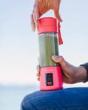 blendjet v1 portable blender worlds most powerful compact 12oz blender 22 000 rpm 6 stainless steel blades ice crasher usb charging self cleaning built in safety feature bpa free coral