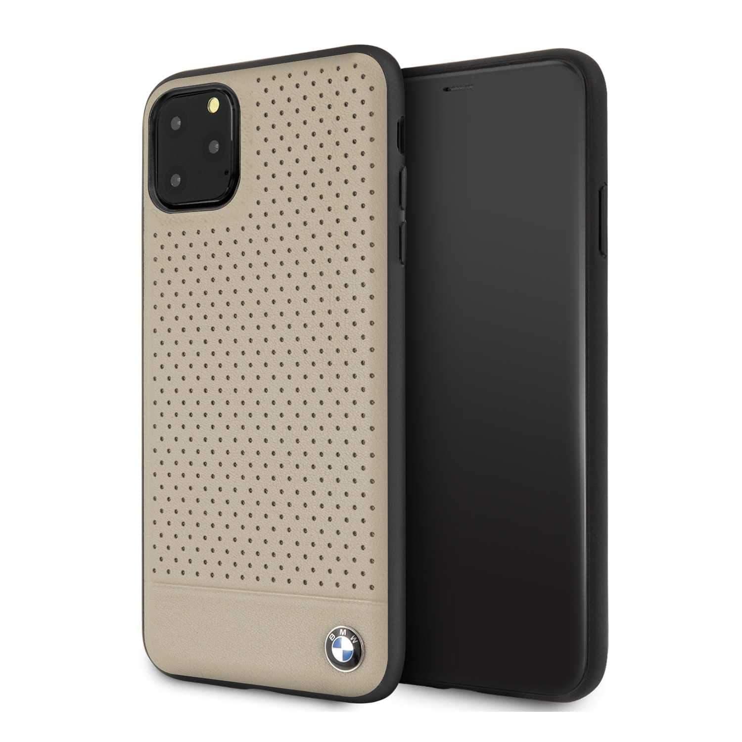 bmw perforated leather hardcase for iphone 11 pro max grey