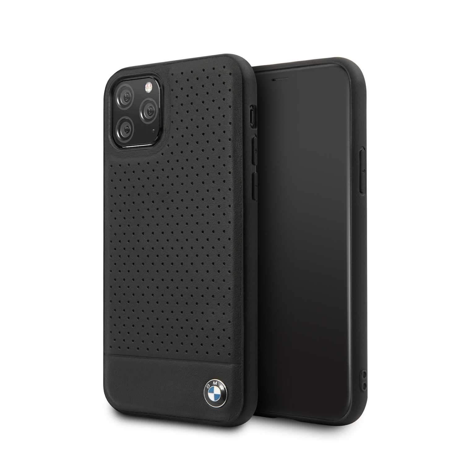bmw perforated leather hard case for iphone 11 pro black