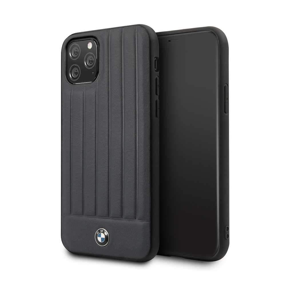 bmw hard case leather lines for iphone 11 pro navy