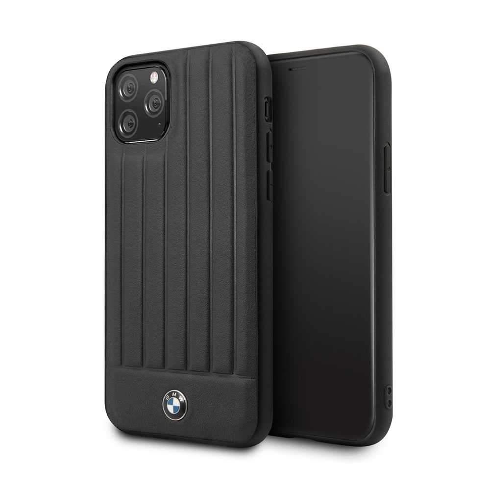 bmw hard case leather lines for iphone 11 pro black